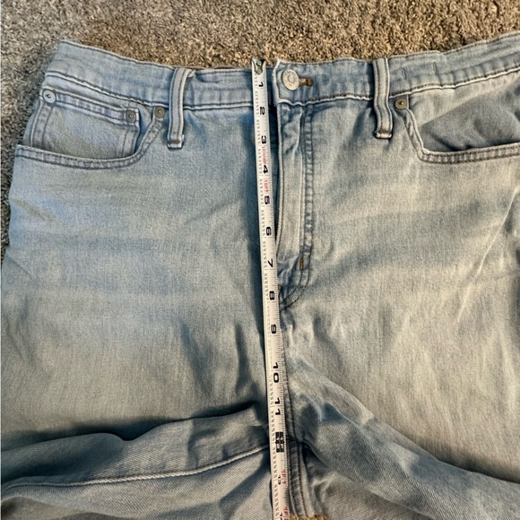 Madewell Slim Wide Leg Crop Jeans 32 14 light wash high rise stretch straight - Picture 14 of 16